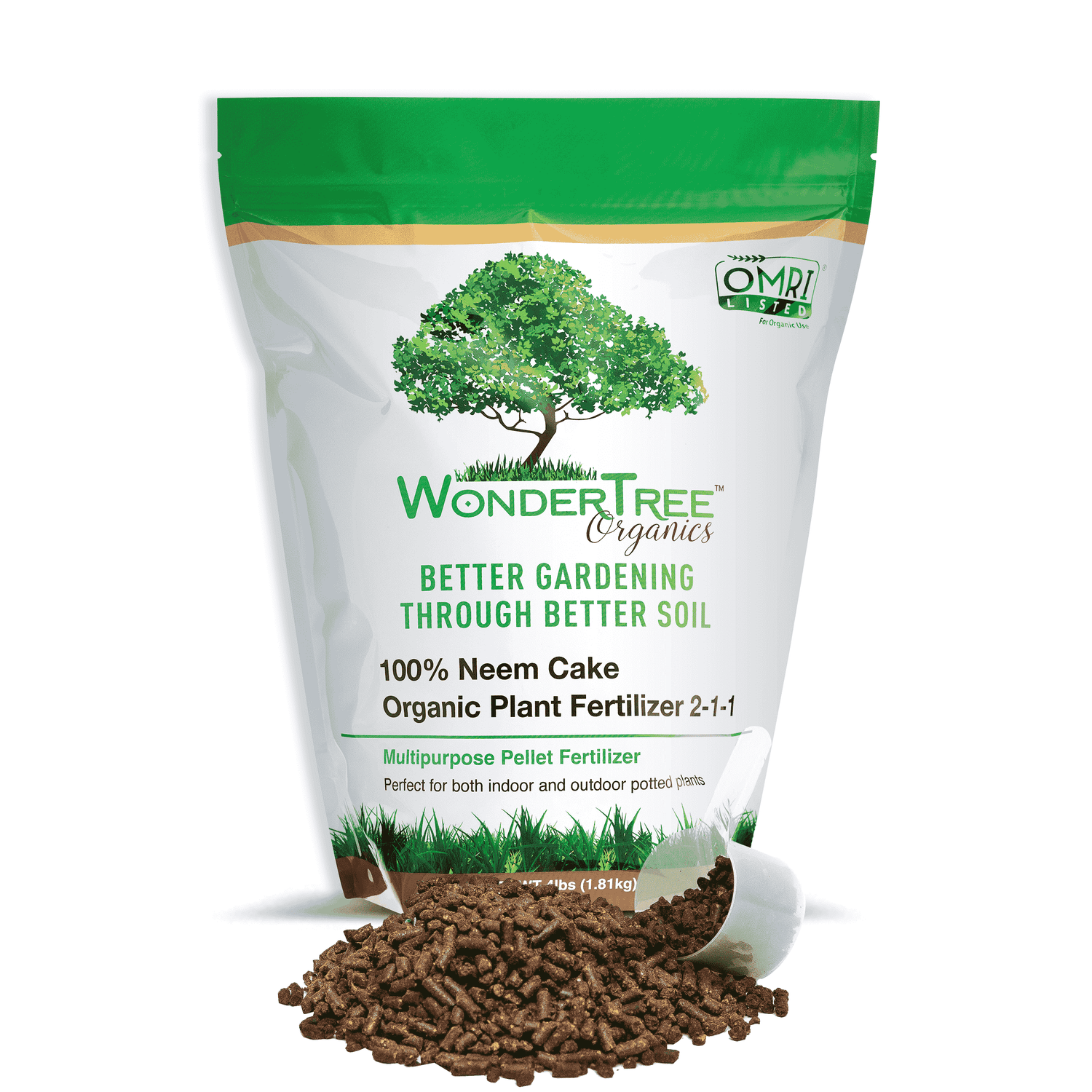 4lb 100% Neem Cake, Organic Plant Fertilizer 2-1-1