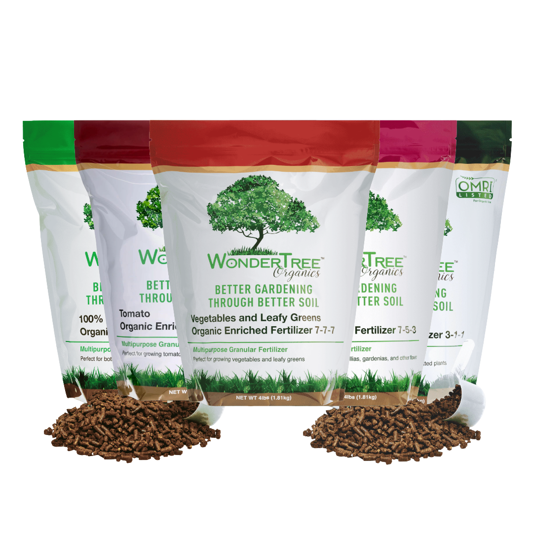 Complete Garden Fertilizer Bundle, All 5 Fertilizers (Neem Cake, Grow Max Neem, Rose & Flower, Vegetable & Leafy Green, Tomato), 20 lb Total